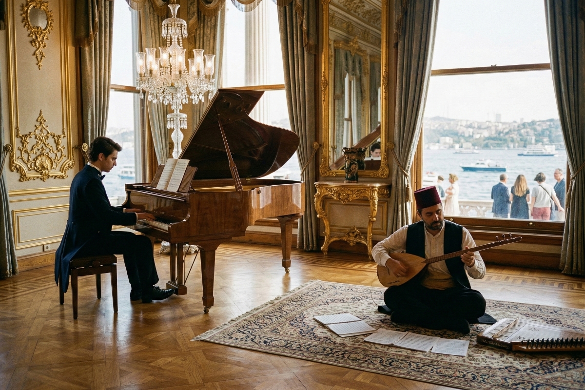Van Alaturka naar Alafranga: Muziekcultuur en Kunst in het Dolmabahçe-paleis